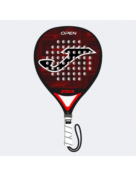 JOMA-PALA DE PÁDEL OPEN NEGRO ROJO