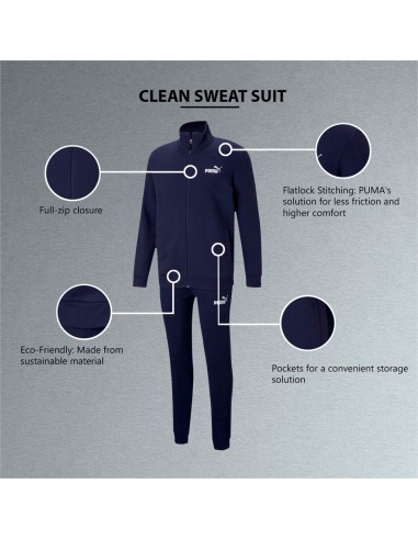 PUMA-Clean Sweat Suit FL Peacoat