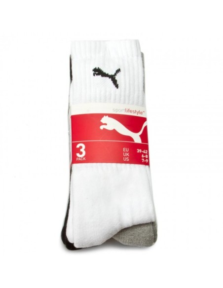Calcetin PUMA 72% algodon 24%poliester 3% poliamida 1 elastan 7312 325 Blanco