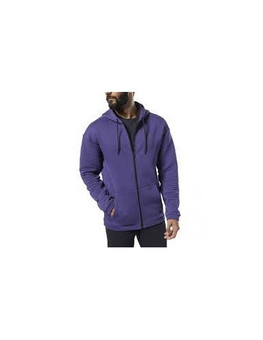 Sudadera REEBOK WOR FLEECE FZ HOOD DY7805 Morado