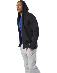 Sudadera REEBOK WOR FLEECE FZ HOOD EC0900 Negro 2