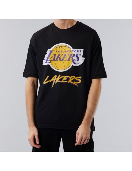 Camiseta NEW ERA NBA SCRIPT MESH TEE LOSLAK  BLKTRP 60284737 Negro