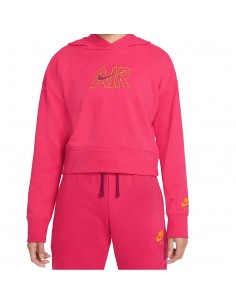 Sudadera NIKE G NSW AIR FT CROP HOODIE DM8372 666 Rosa