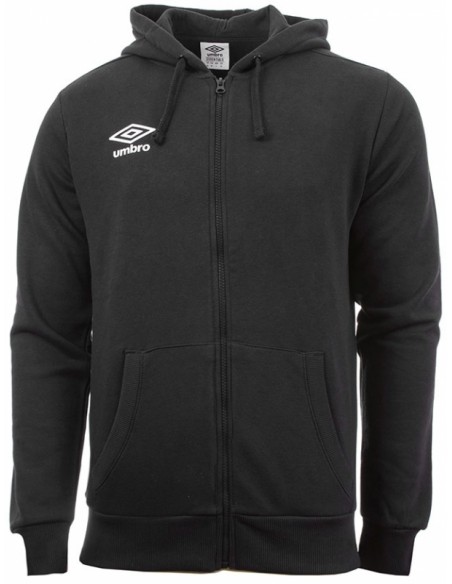 Sudadera UMBRO FLEECE ZIP THROUGH SMALL LOGO HOODIE 64875U 090 Negro