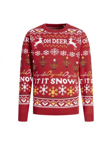 Jersey JACK & JONES JORHOHO KNIT 12221312 RJO Rojo