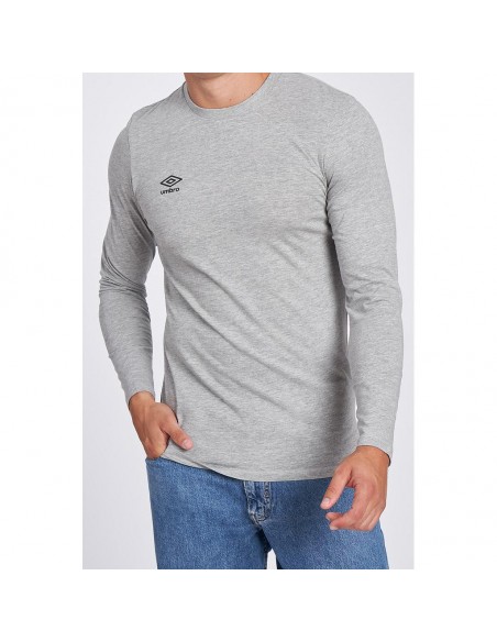 Camiseta UMBRO FW SMALL LOGO LS TEE 65775U B43 Gris