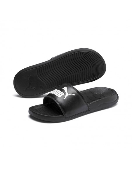 Chanclas de Piscina para UNISEX JUNIOR PUMA Popcat 20 Jr Black-White