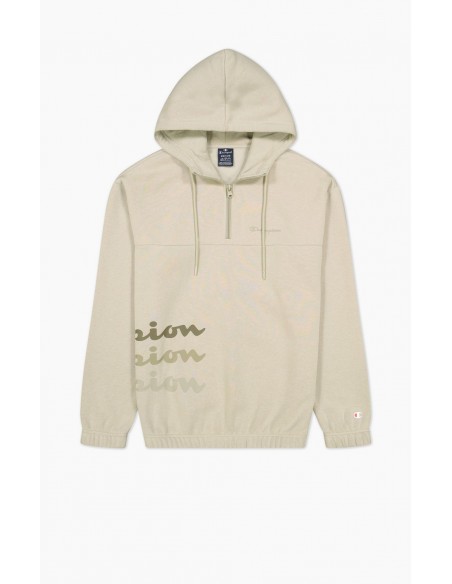CHAMPION-Hooded Half Zip Sweatshirt-ES066