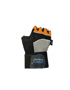 ATIPICK GUANTES FITNESS  NEGRO-NARANJA-
