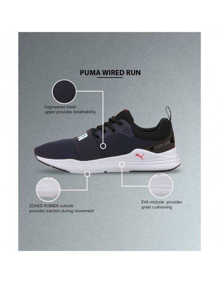 Zapatilla Multideporte para UNISEX PUMA Wired Run Peacoat-White