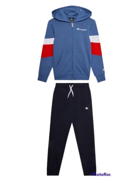 CHAMPION Hooded Full Zip Suit AZUL CLARO