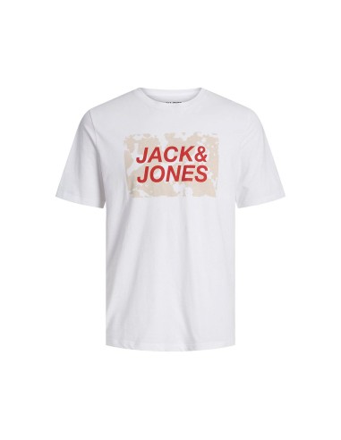 Camiseta JACK & JONES JCOLAUGE TEE SS CREW NECK FST 12232356 BLANCO Blanco