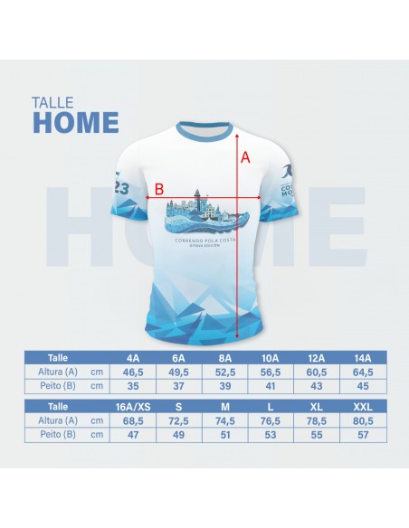 Camiseta Correndo pola Costa da Morte 2023 UNISEX NIÑOS