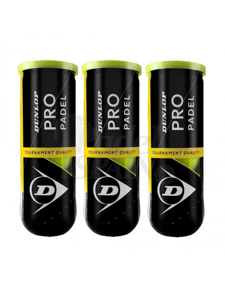 Bote pelotas DUNLOP PRO PADEL PACK 3 6062023 Amarillo