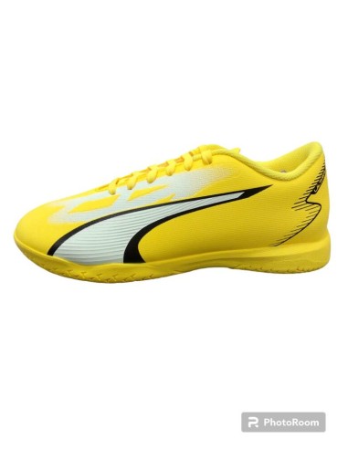 PUMA Bota Futbol Sala-ULTRA PLAY IT Jr-107535-04-AMARILLO-BLANCO