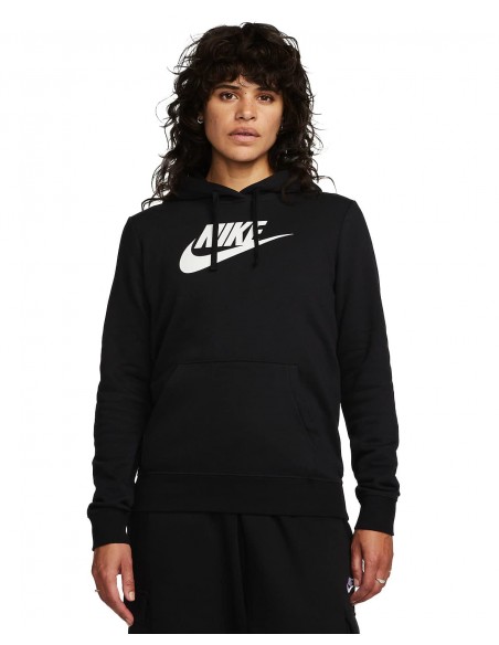 Sudadera NIKE W NSW CLUB FLC GX STD PO HDY DQ5775 010 Negro