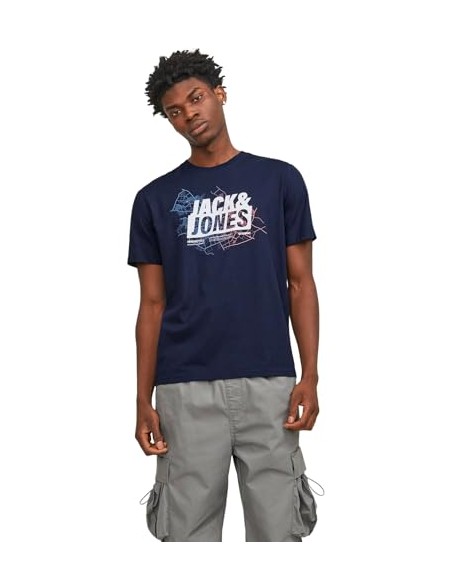 Camiseta JACK & JONES JCOMAP LOGO TEE SS 12252376 MARINO Marino