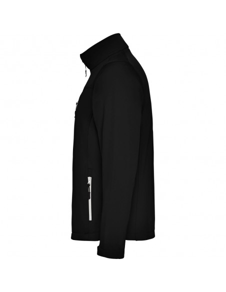 Softshell Roly Antartida 2 capas, con cremallera invertida efecto sellado, con protector de barbilla combinada y tirador.