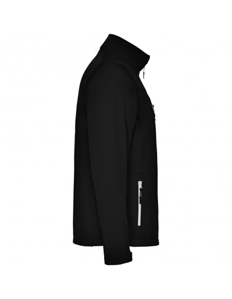 Softshell Roly Antartida 2 capas, con cremallera invertida efecto sellado, con protector de barbilla combinada y tirador.