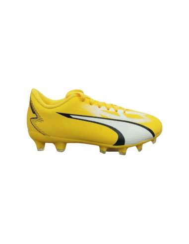 PUMA Bota Futbol-ULTRA PLAY FG/AG Jr-107530-04-AMARILLO-BLANCO