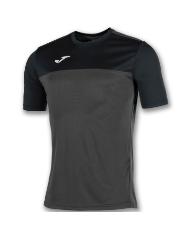 JOMA-CAMISETA WINNER ANTRACITA-NEGRO M/C