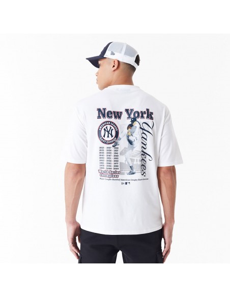 Camieta NEW ERA MLB PLAYER GRPHC OS TEE NEYYAN 60435538 Blanco