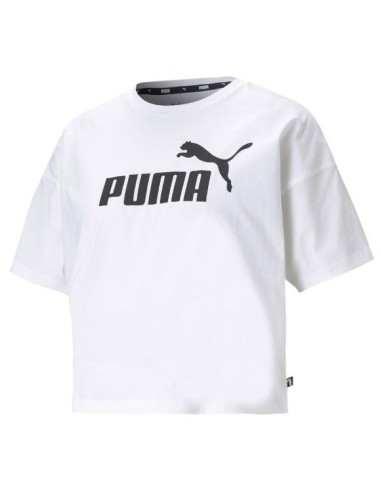 Camiseta PUMA ESS CROPPED LOGO TEE 586866 02 Blanco