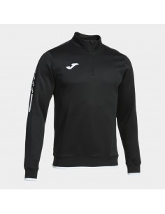 JOMA SUDADERA OLIMPIADA 1/2 ZIP NEGRO/BLANCO