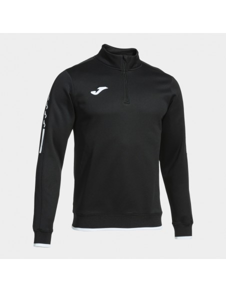 JOMA SUDADERA OLIMPIADA 1/2 ZIP NEGRO/BLANCO
