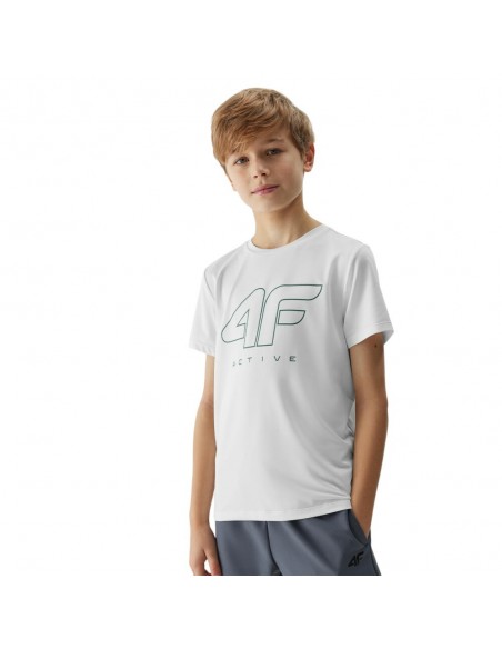Camiseta  4F TSHIRT FNK M691-NIÑO-10S-BLANCO