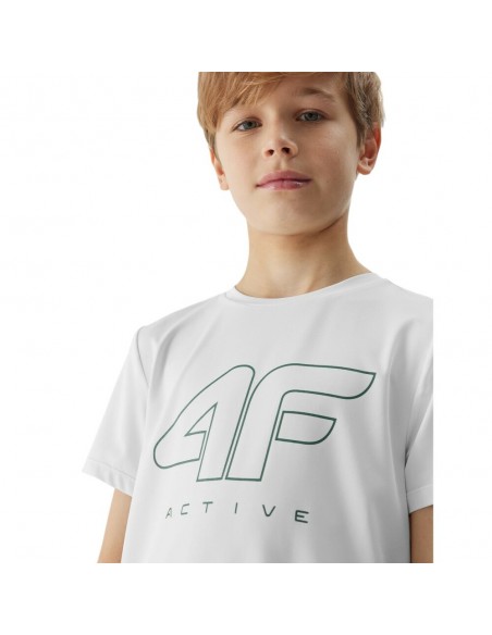 Camiseta  4F TSHIRT FNK M691-NIÑO-10S-BLANCO