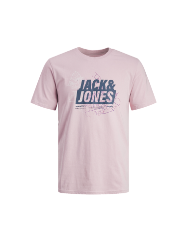 Camiseta JACK & JONES JCOMAP SUMMER LOGO TEE 12257908 ROSA Rosa