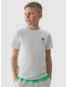 Camiseta manga corta 4F TSHIRT M1130-NIÑO-10S-BLANCO