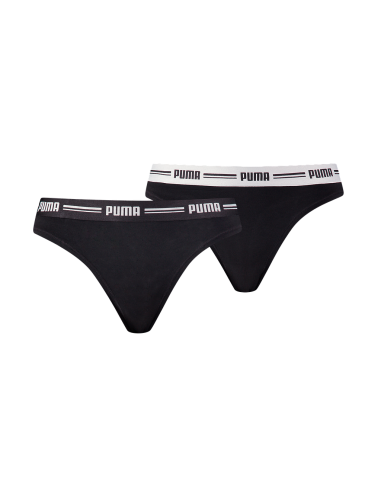 Tanga PUMA PUMA WOMEN STRING 2P PACK 603034001 200 Negro