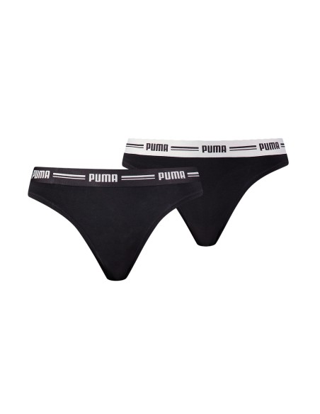 Tanga PUMA PUMA WOMEN STRING 2P PACK 603034001 200 Negro