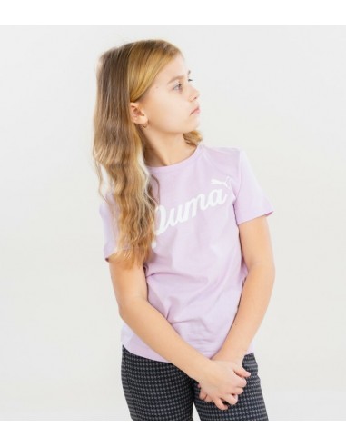 Camiseta de manga corta PUMA 679402-60-ESS+ Script Tee G-NIÑA-VIOLETA