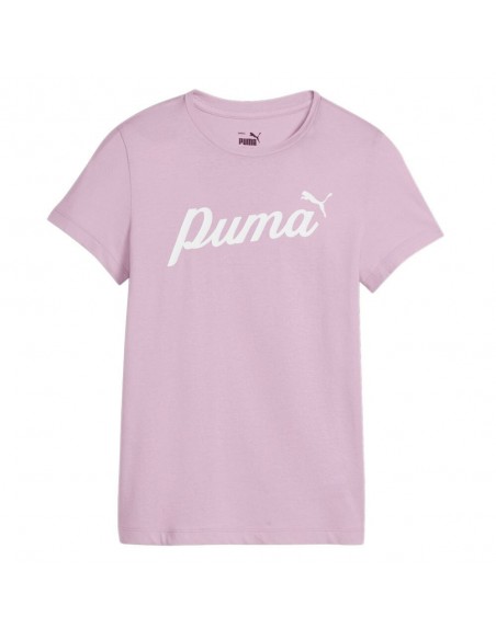 Camiseta de manga corta PUMA 679402-60-ESS+ Script Tee G-NIÑA-VIOLETA
