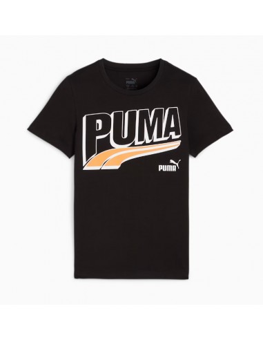 Camiseta de manga corta PUMA 680294-01-ESS+ MID 90s Graphic Tee B-UNISEX JUNIOR-NEGRO