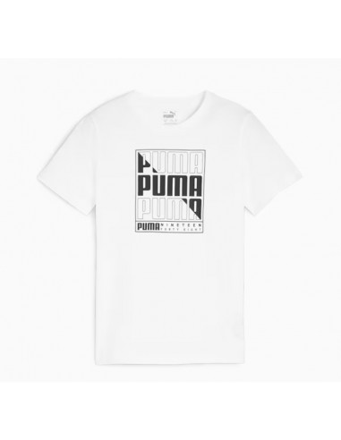 Camiseta de manga corta PUMA 680298-02-GRAPHICS PUMA Wording Tee B-UNISEX WHITE