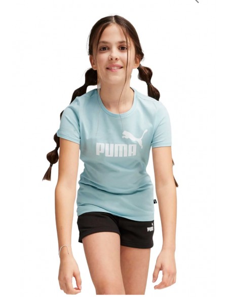Conjunto PUMA 846936-22-Logo Tee & Shorts Set G-NIÑA-BLANCO
