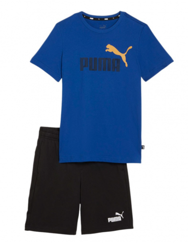 Conjunto PUMA 847310-18-Short Jersey Set B-UNISEX JUNIOR-AZUL OSCURO