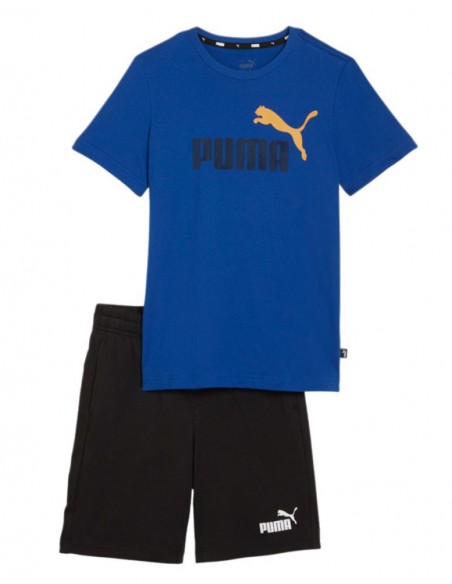 Conjunto PUMA 847310-18-Short Jersey Set B-UNISEX JUNIOR-AZUL OSCURO