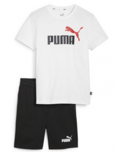 Conjunto PUMA 847310-24-Short Jersey Set B-UNISEX JUNIOR WHITE-FOR ALL TIME RED