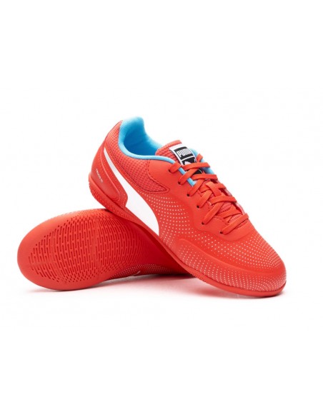 Botas de Futbol para UNISEX JUNIOR PUMA TRUCO ROJO BLANCO
