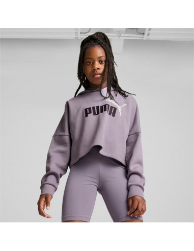 Sudadera Gris PUMA CROPPED Capucha Niña