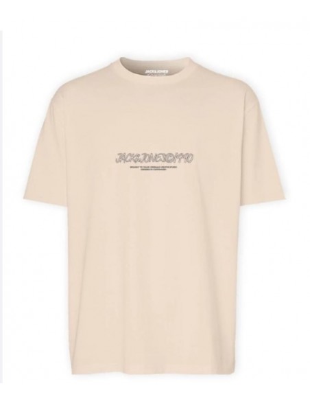 Camiseta JACK & JONES JORBRONX TEE SS CREW NECK FST 12263936 Beige Beige