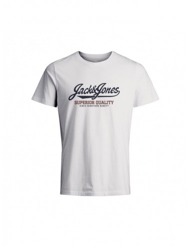 Camiseta JACK & JONES JPRBLUHUDSON SS TEE CREW NECK FST 12265185 Blanco Blanco