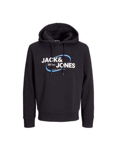 Sudadera JACK & JONES JCORAY BRANDING SWEAT HOOD 12267547 NEGRO Negro