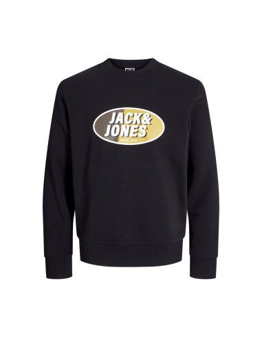 Sudadera JACK & JONES JCORAY COLOR SWEAT CREW NECK FST 12267544 NEGRO Negro