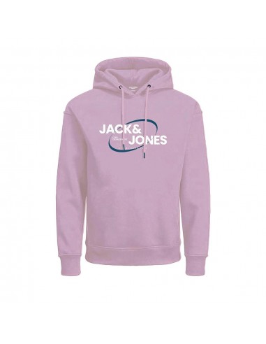 Sudadera JACK & JONES JCORAY BRANDING SWEAT HOOD 12267547 ROSA Rosa